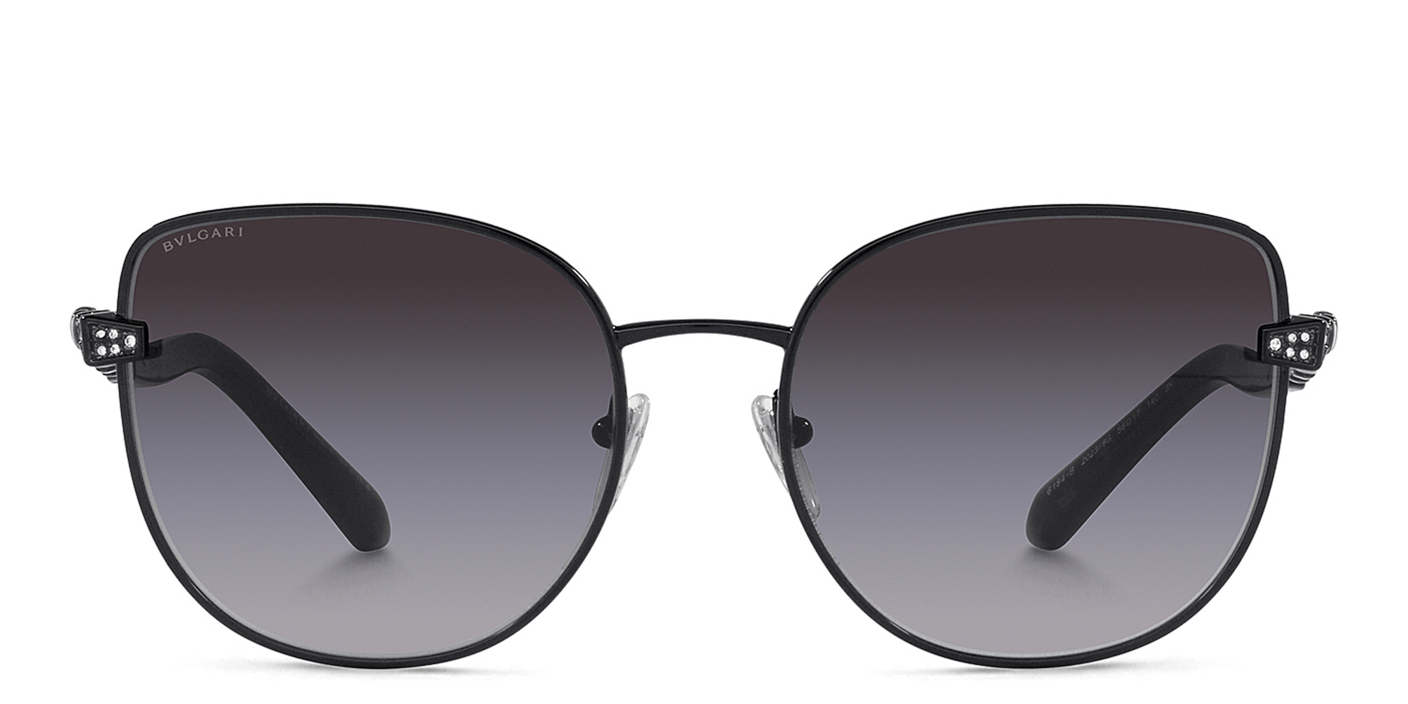 Shop BVLGARI Cat-Eye Sunglasses in Black online.