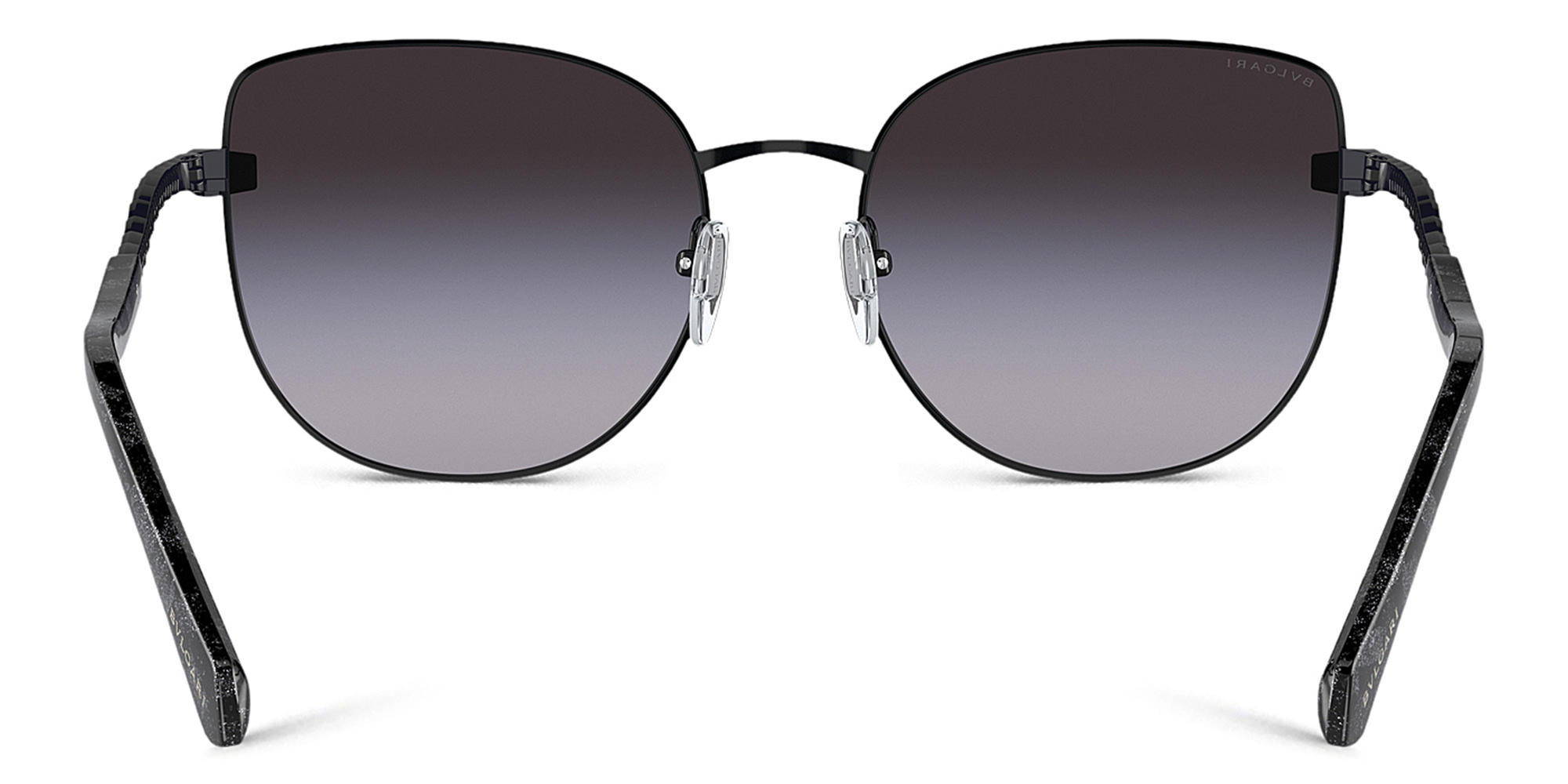 Shop BVLGARI Cat-Eye Sunglasses in Black online.