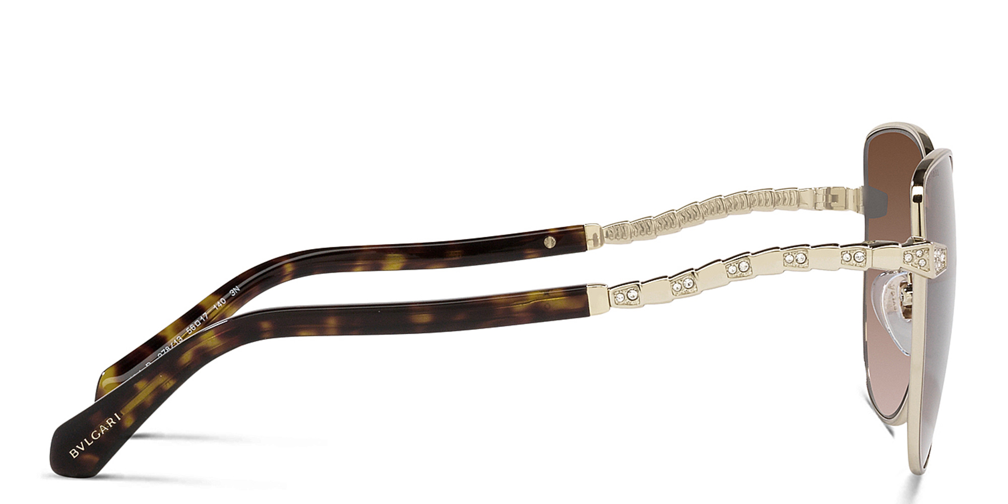 Shop BVLGARI Cat-Eye Sunglasses in Pale Gold online.