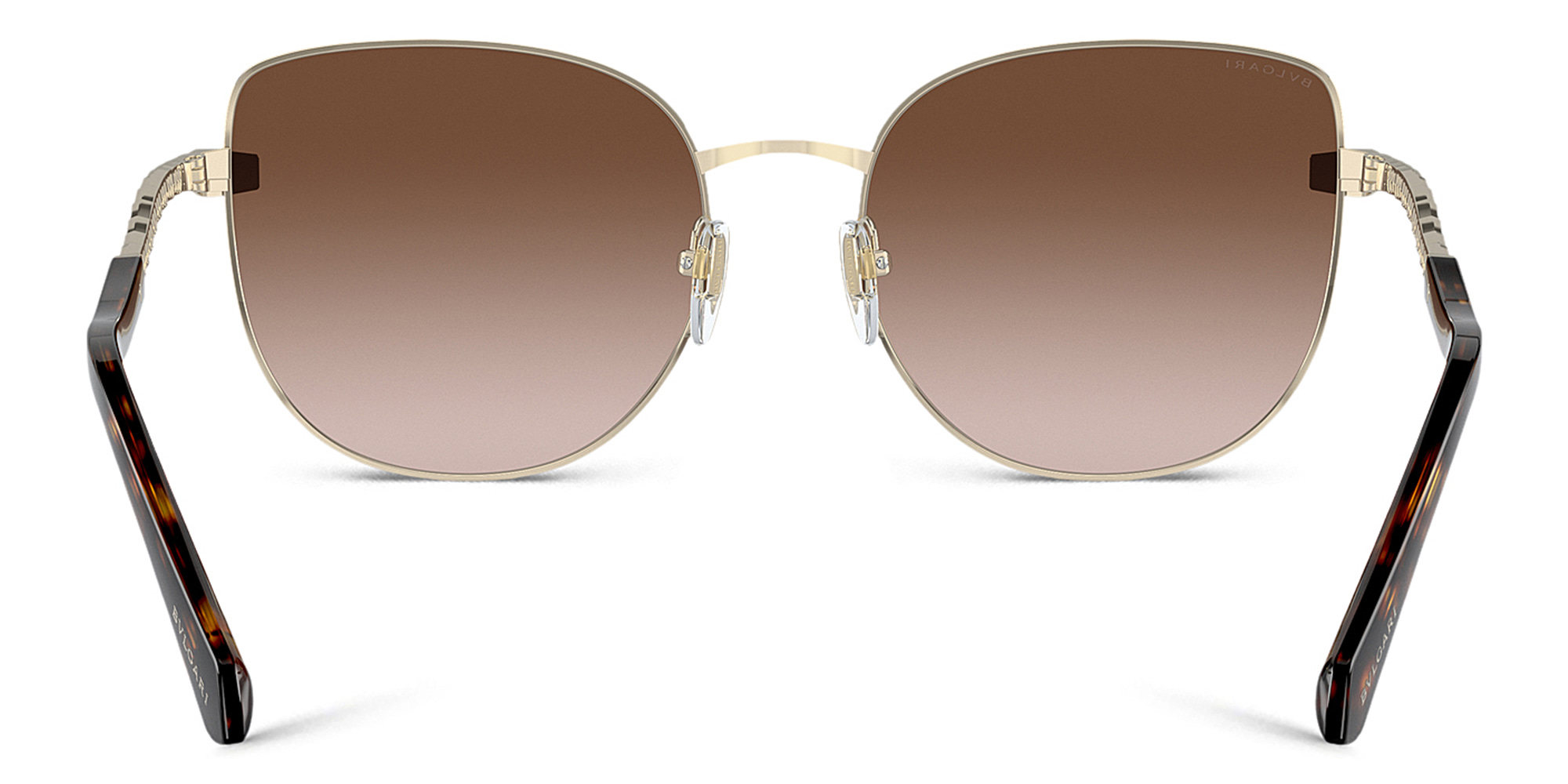 Shop BVLGARI Cat-Eye Sunglasses in Pale Gold online.