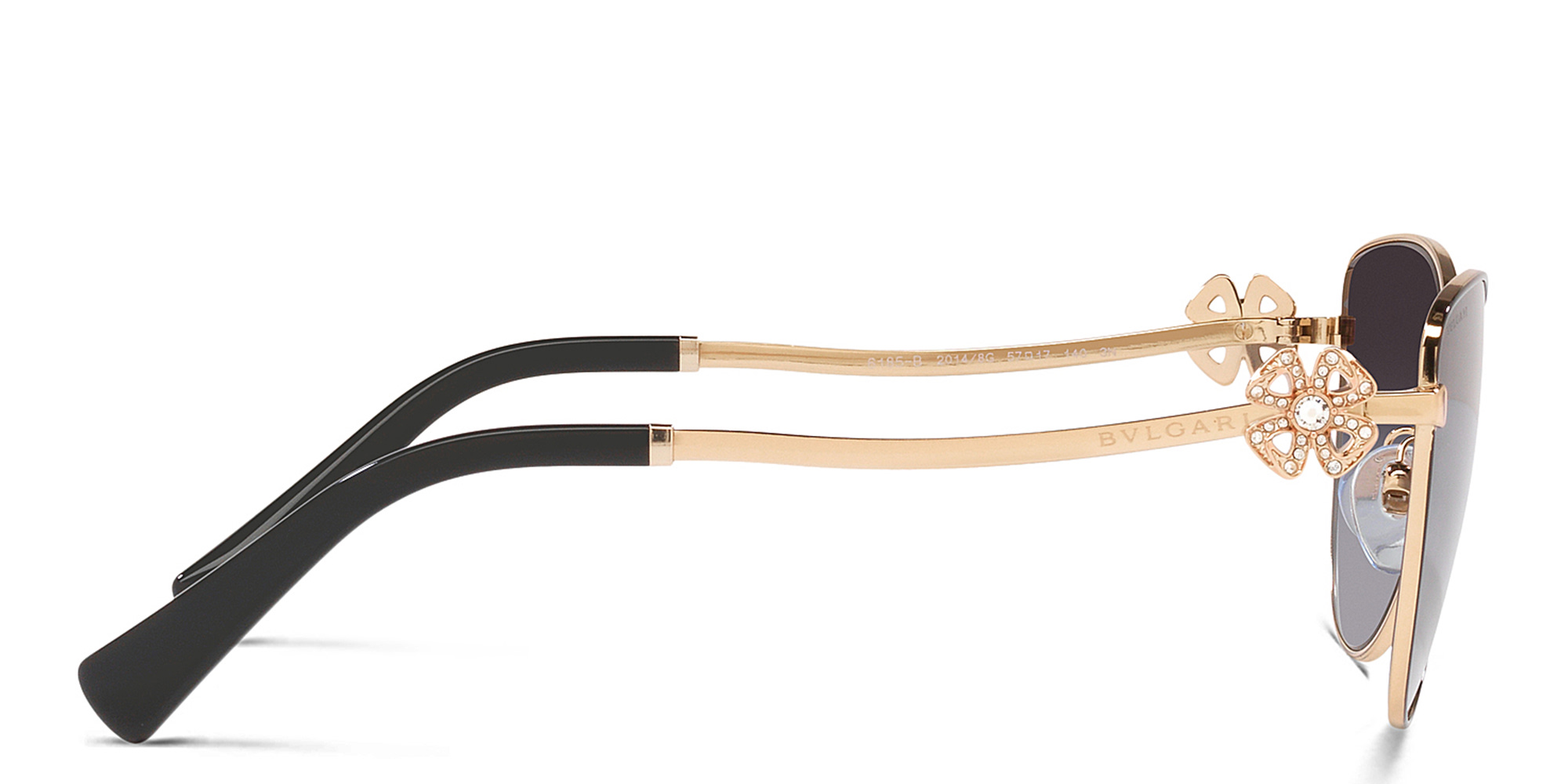 Shop BVLGARI Cat-Eye Sunglasses in Rose Gold online.