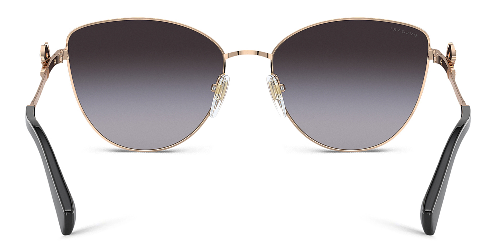 Shop BVLGARI Cat-Eye Sunglasses in Rose Gold online.