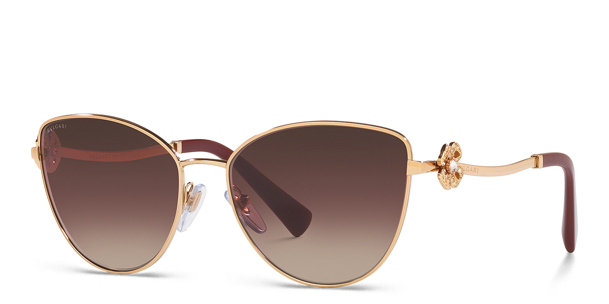 BVLGARI Cat-Eye Sunglasses in Pink Gold – Product Photo 2