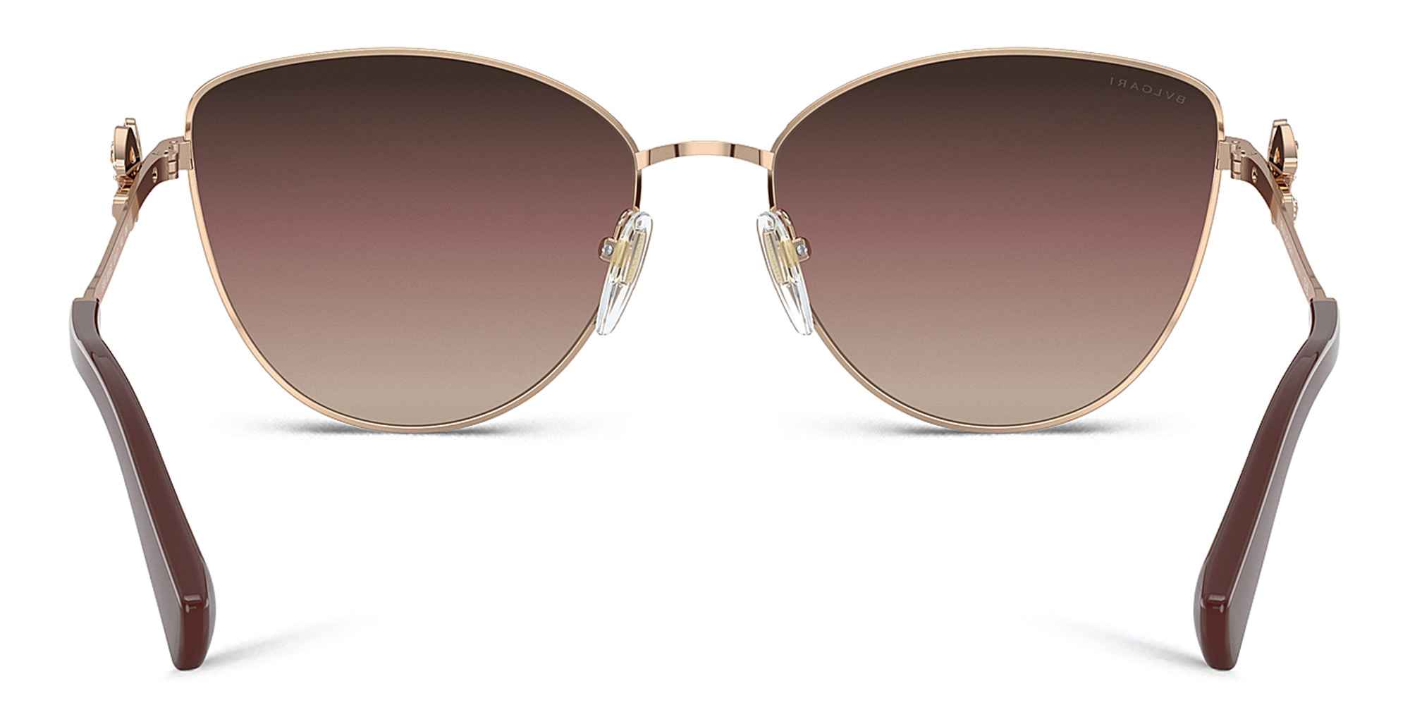 BVLGARI Cat-Eye Sunglasses in Pink Gold – Product Photo 4