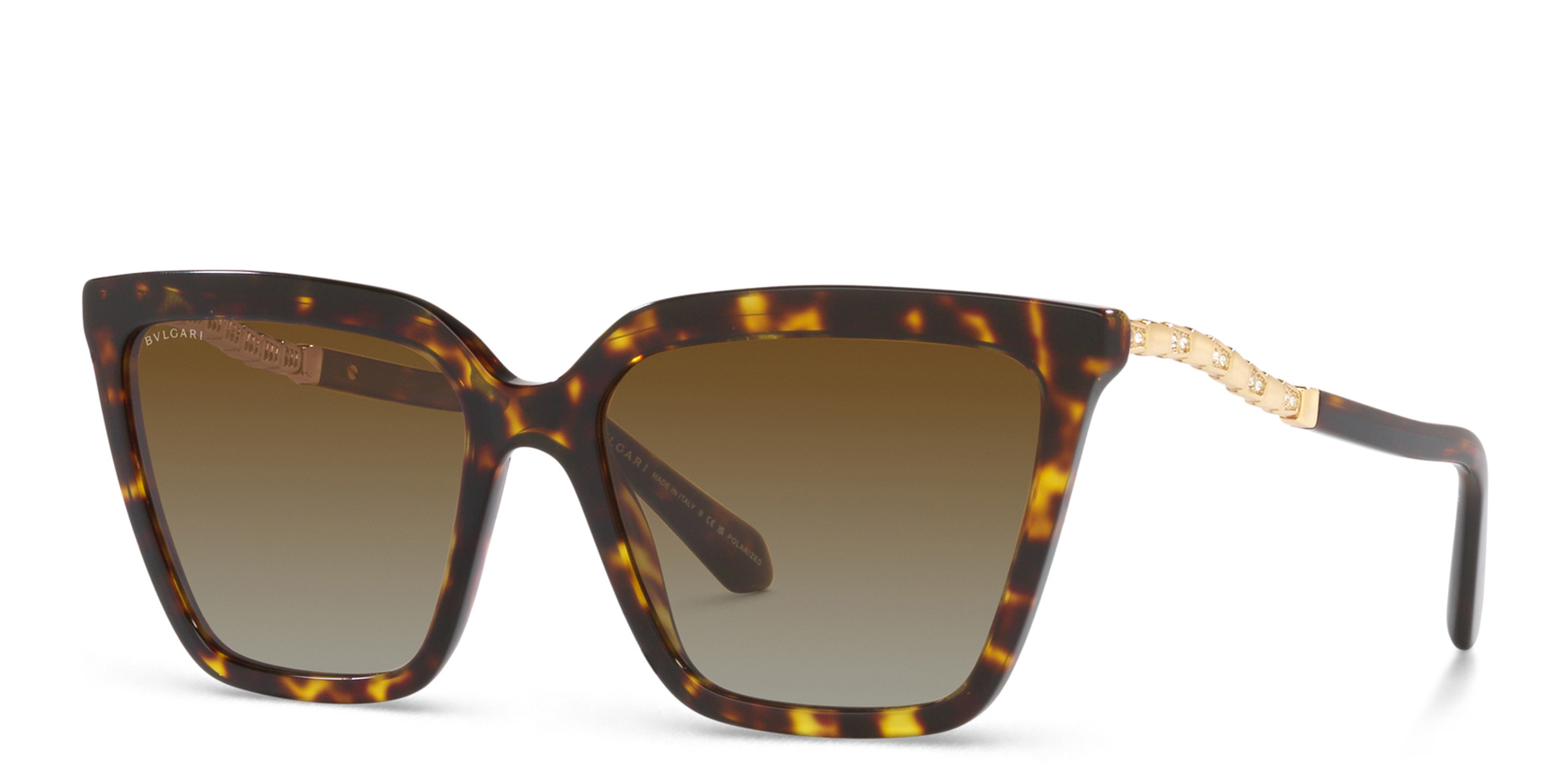 BVLGARI Cat-Eye Sunglasses in Havana – Product Photo 2