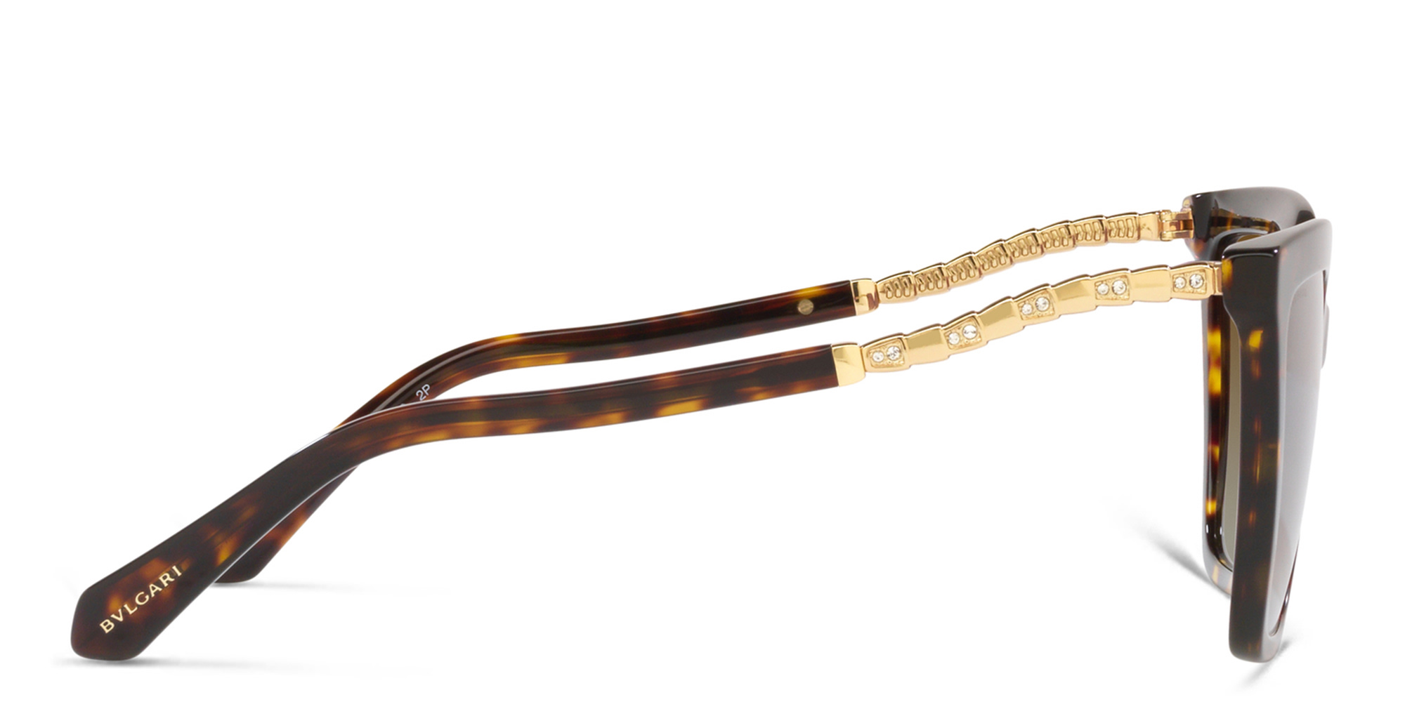 BVLGARI Cat-Eye Sunglasses in Havana – Product Photo 3