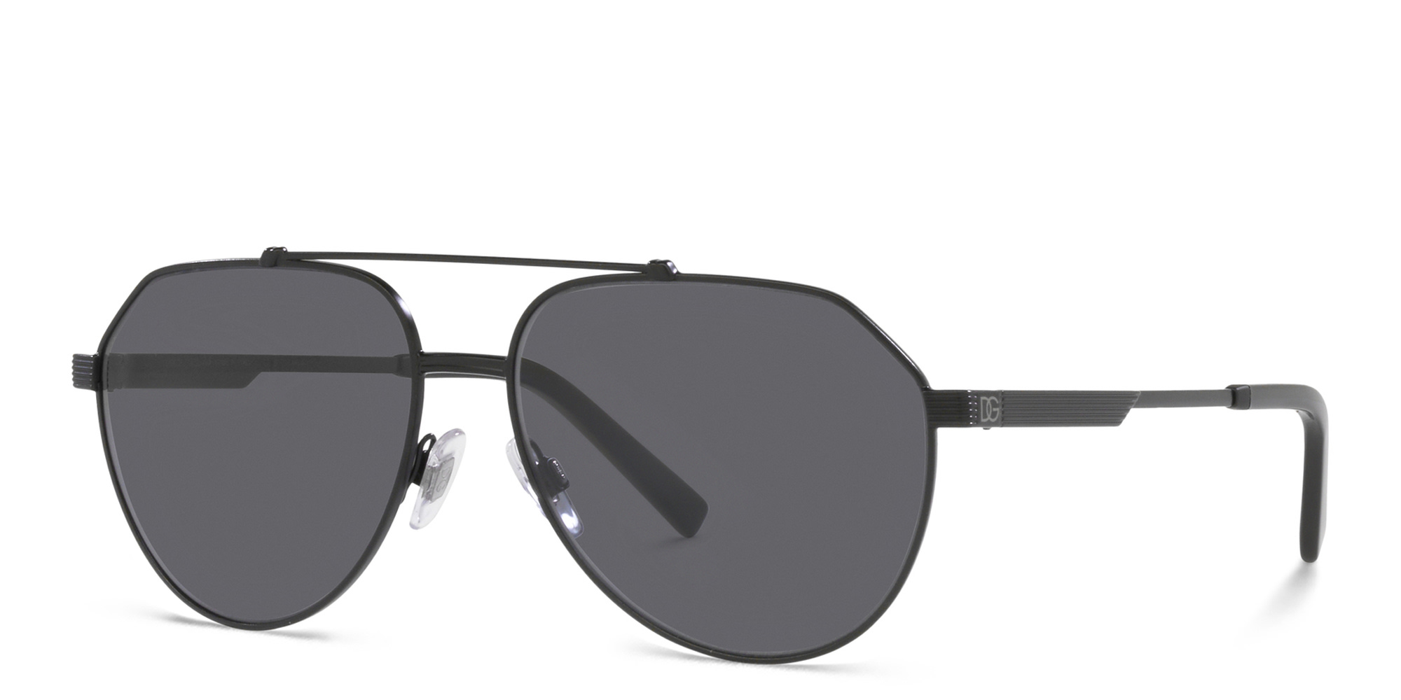 Dolce & Gabbana Pilot Sunglasses in Matte Black – Product Photo 2