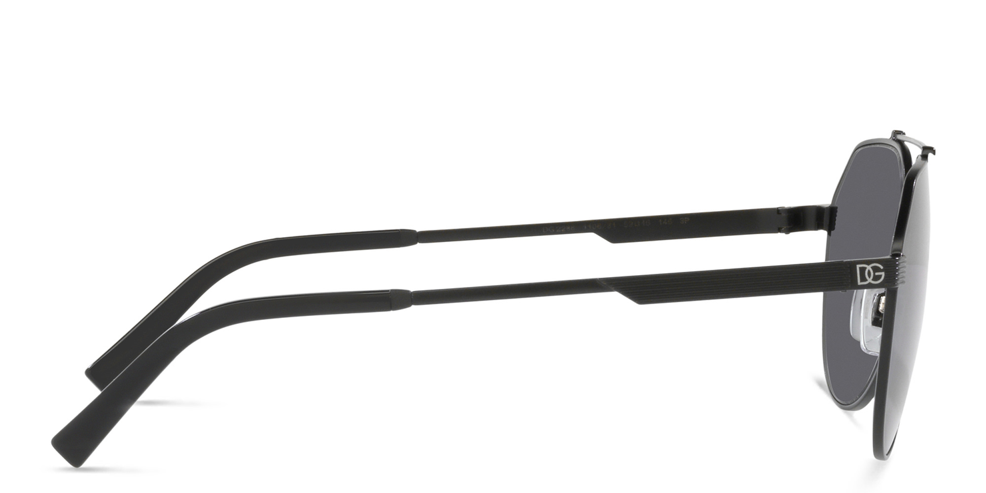 Dolce & Gabbana Pilot Sunglasses in Matte Black – Product Photo 3