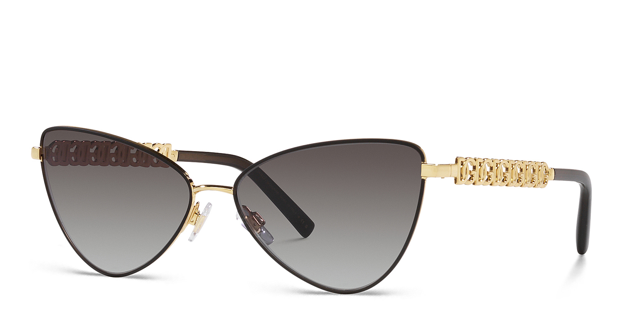 Shop Dolce & Gabbana Cat-Eye Sunglasses in Gold online.