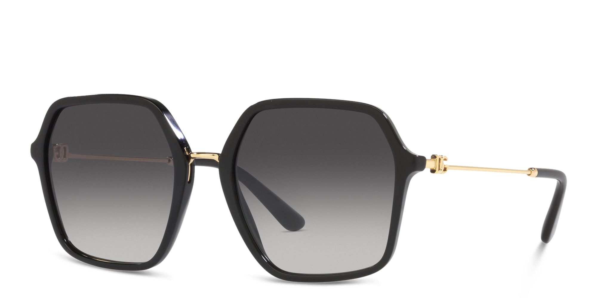 Shop Dolce & Gabbana Oversized Square Sunglasses in Black online.