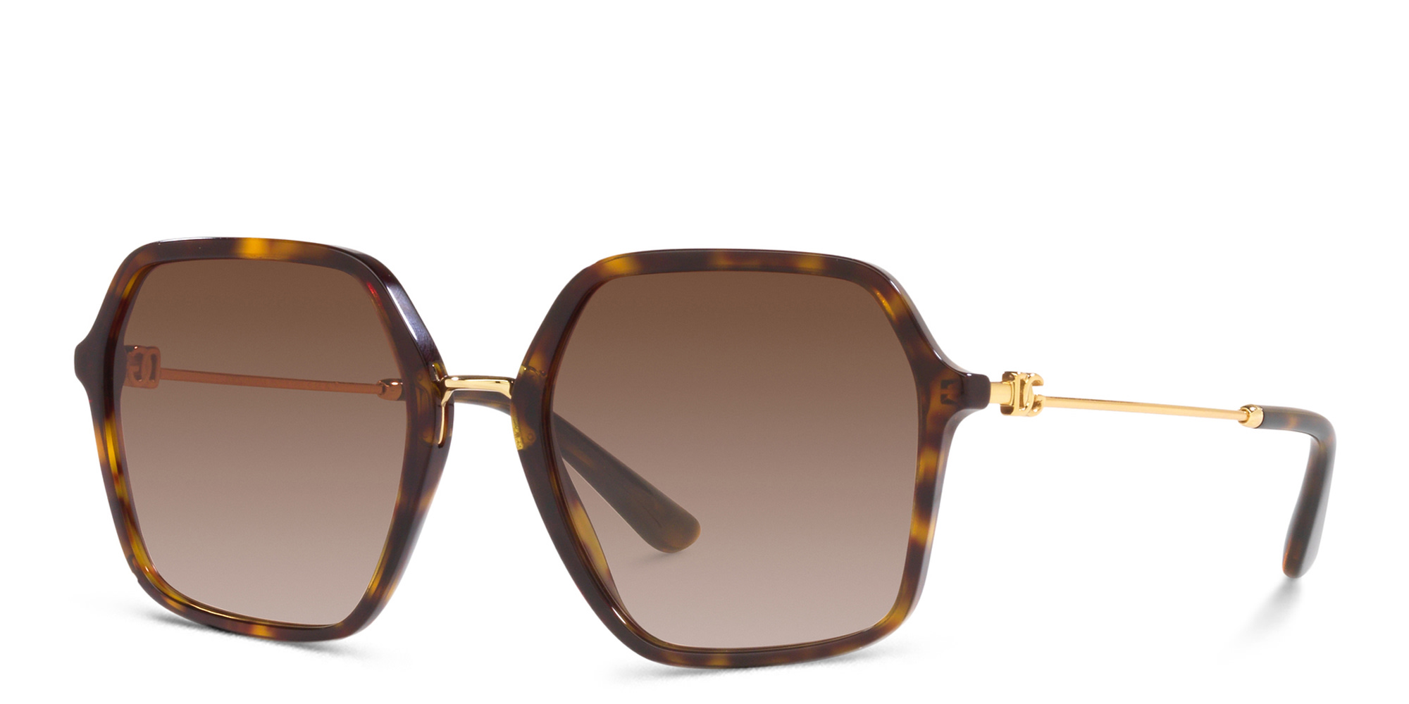 Dolce & Gabbana Oversized Square Sunglasses in Havana – Product Photo 2