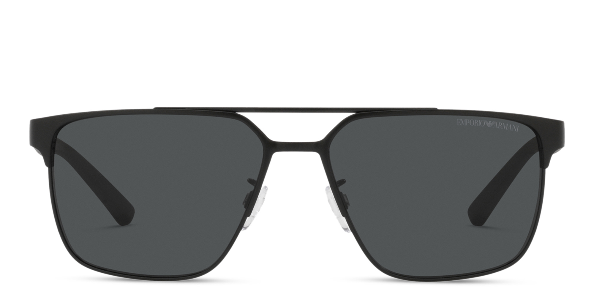 Shop Emporio Armani Square Sunglasses in Matte Black online.