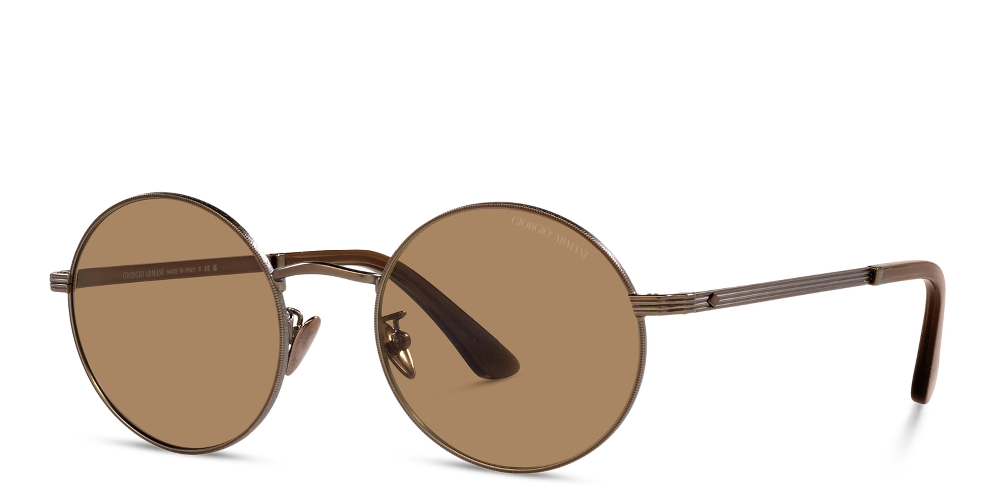 GIORGIO ARMANI Round Sunglasses in Matte Bronze – Product Photo 2