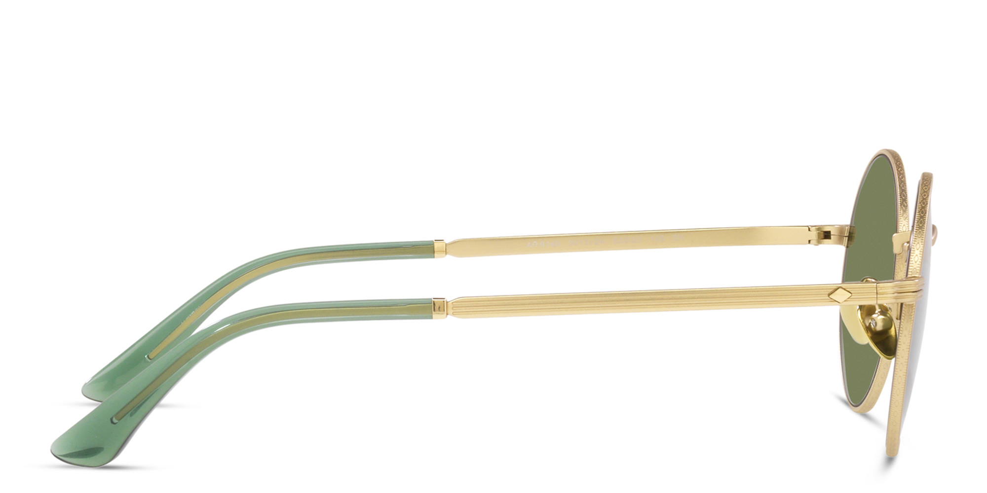 Shop GIORGIO ARMANI Round Sunglasses in Matte Pale Gold online.