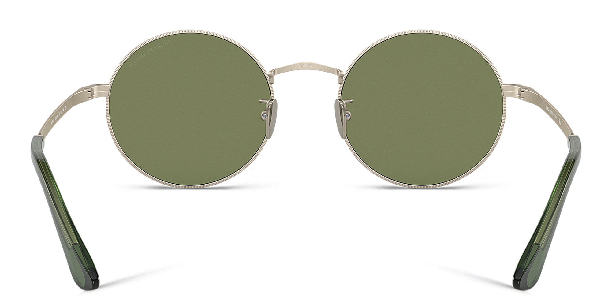 Shop GIORGIO ARMANI Round Sunglasses in Matte Pale Gold online.