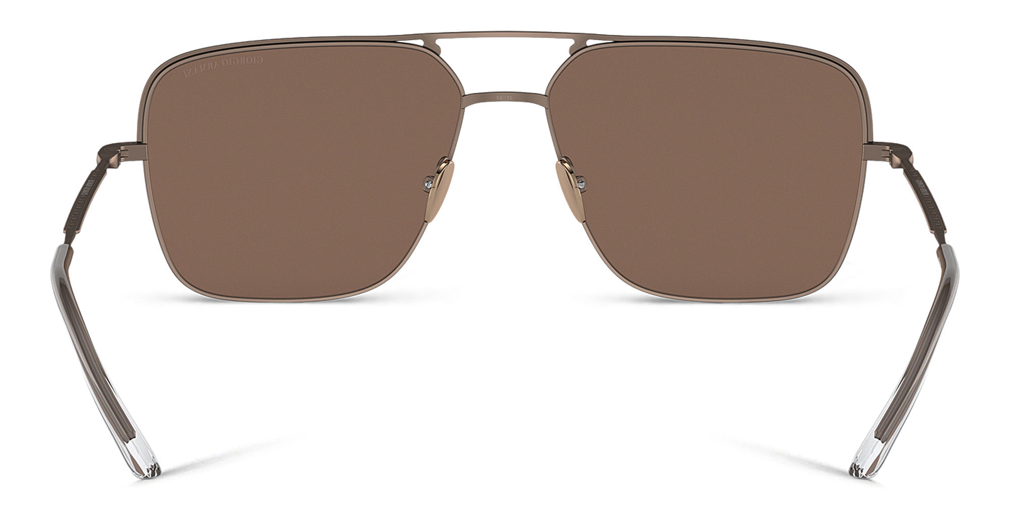 Shop GIORGIO ARMANI Aviator Sunglasses in Matte Bronze online.