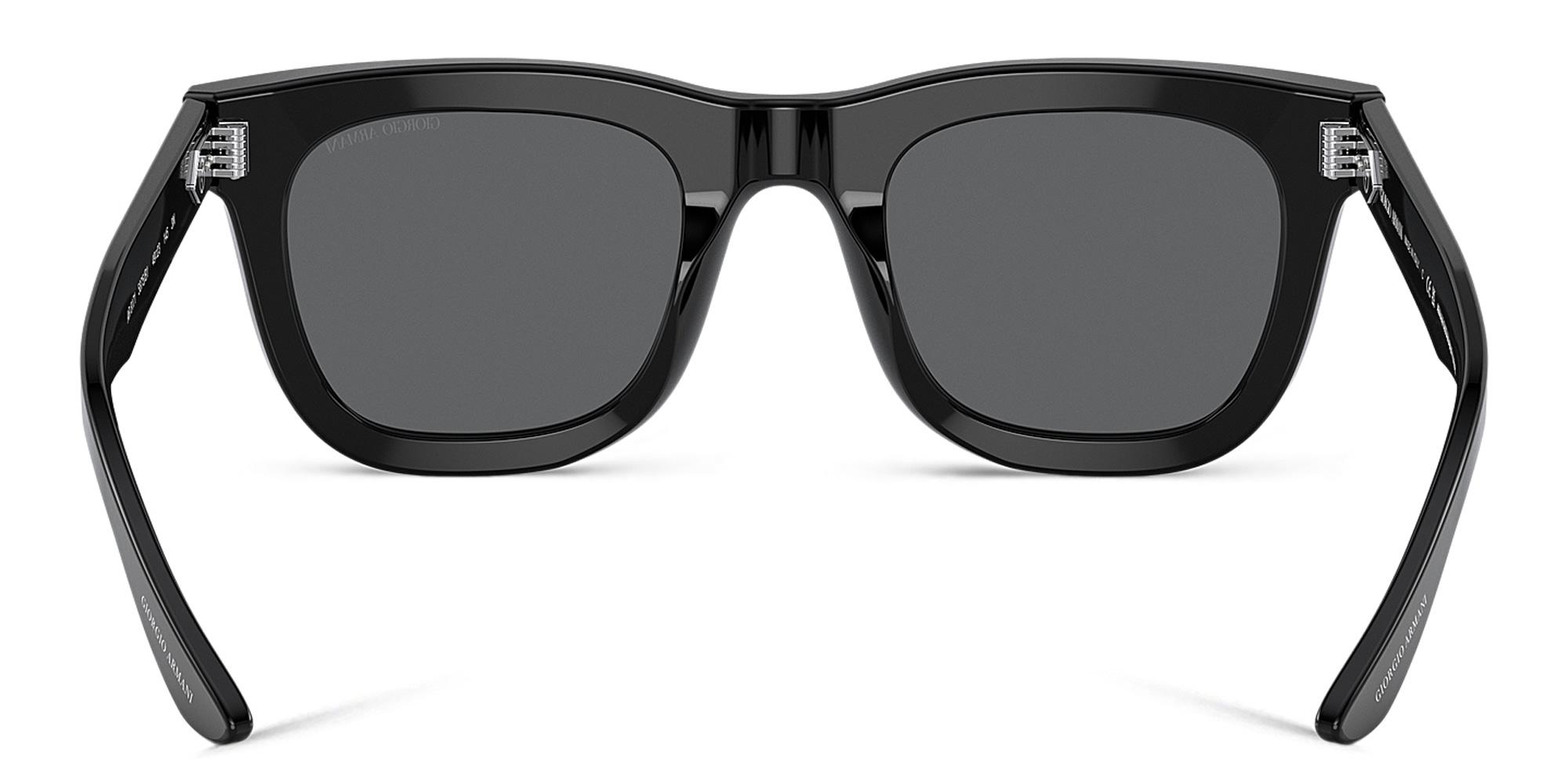 Shop GIORGIO ARMANI Rectangle Sunglasses in Black online.