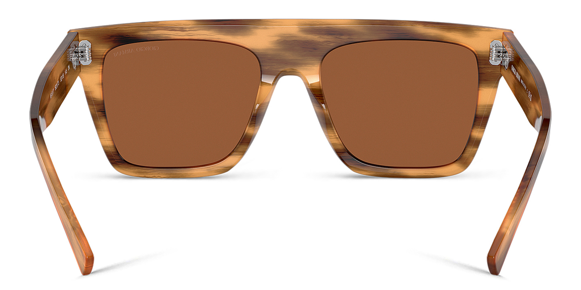 Shop GIORGIO ARMANI Unisex Square Sunglasses in Brown online.