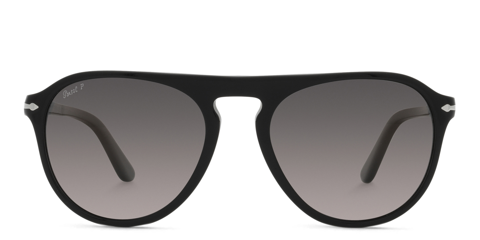 Shop PERSOL Unisex Aviator Sunglasses in Black online.