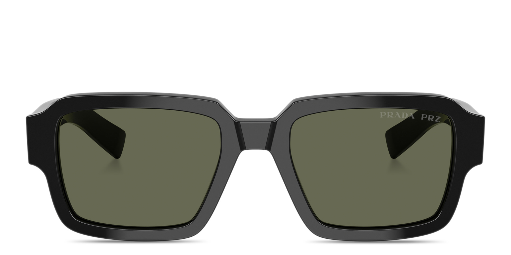 Shop PRADA Heritage Square Sunglasses in Black online.
