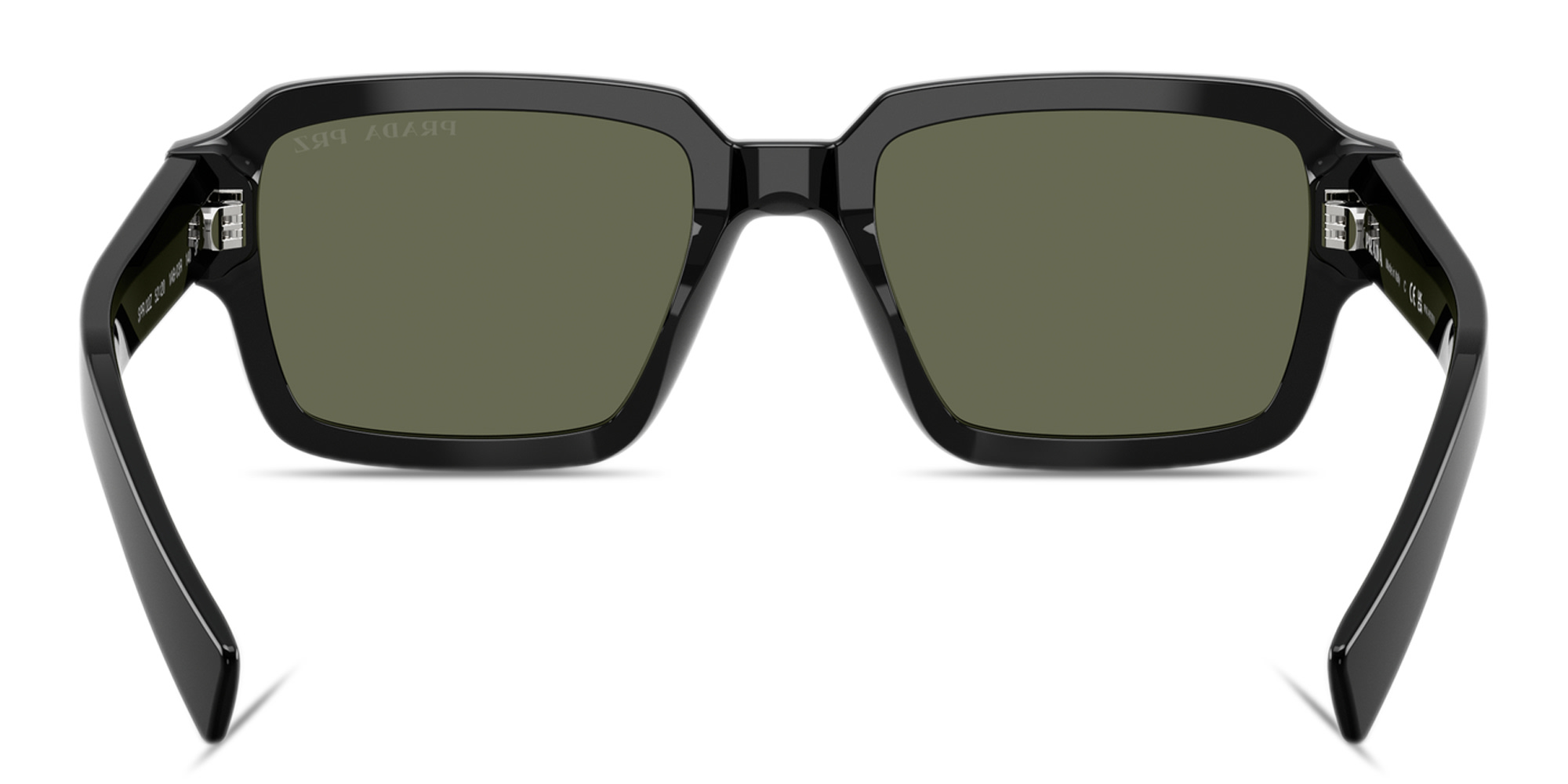 Shop PRADA Heritage Square Sunglasses in Black online.