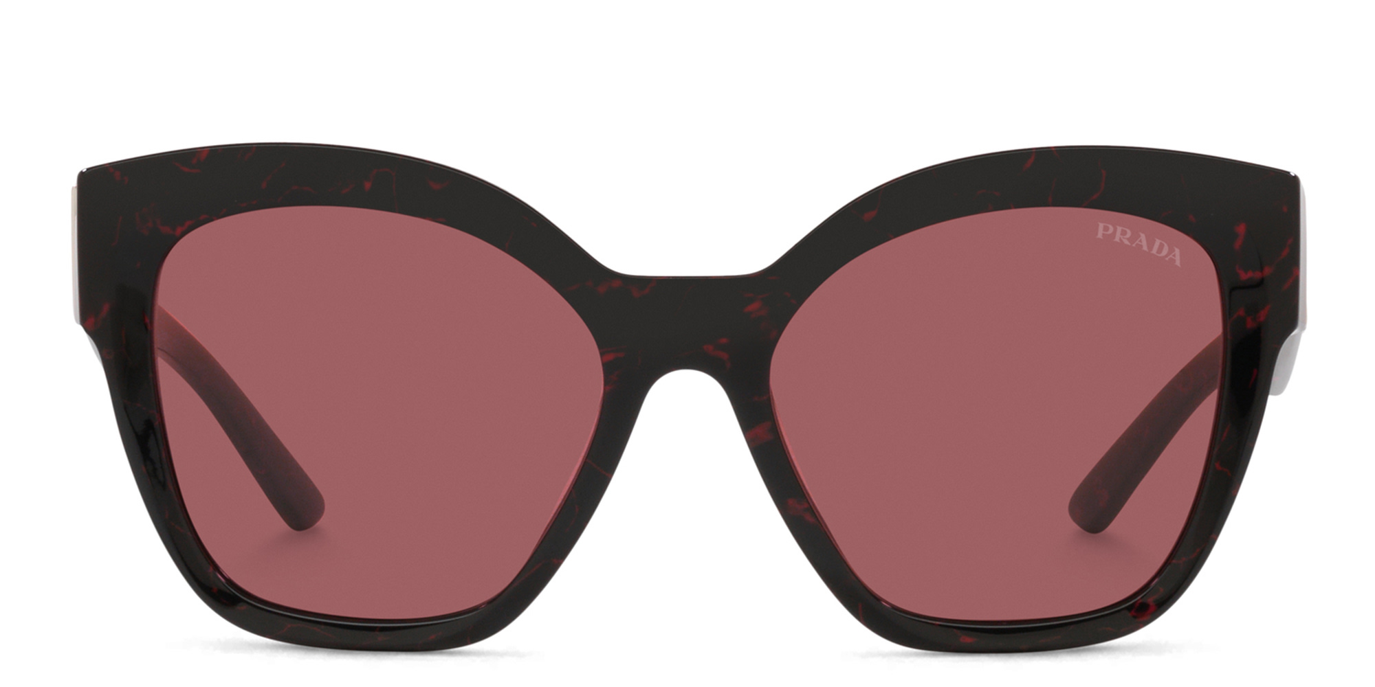 نظارات شمسية مربّعة بشعار العلامة من برادا بلون أسود - صورة المنتج 1