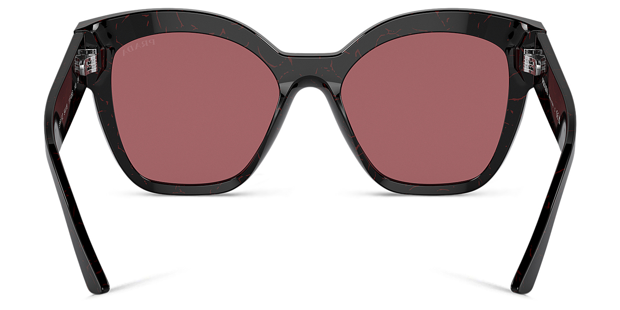 نظارات شمسية مربّعة بشعار العلامة من برادا بلون أسود - صورة المنتج 4