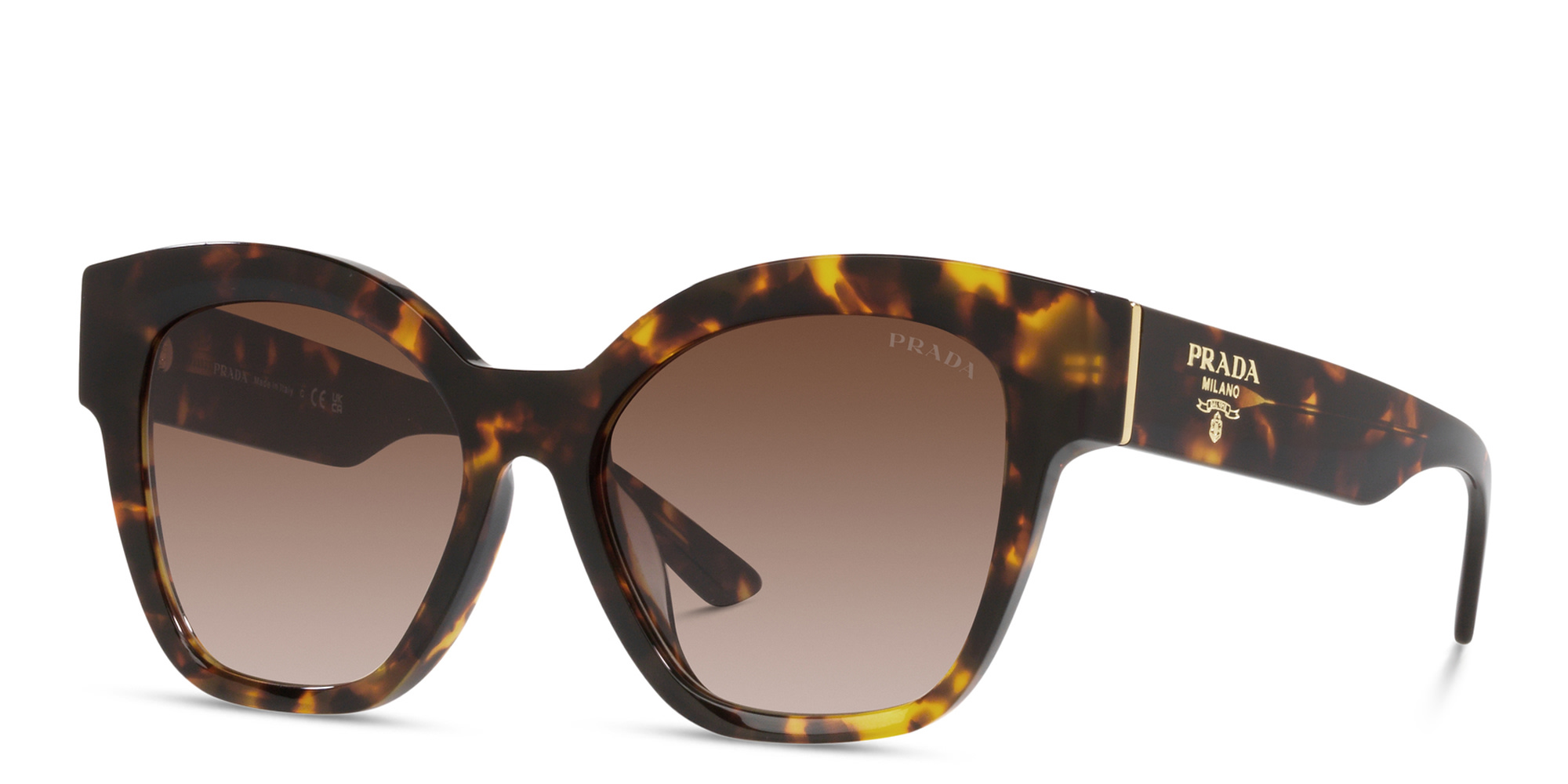 PRADA Square Sunglasses in Honey Tortoise – Product Photo 2