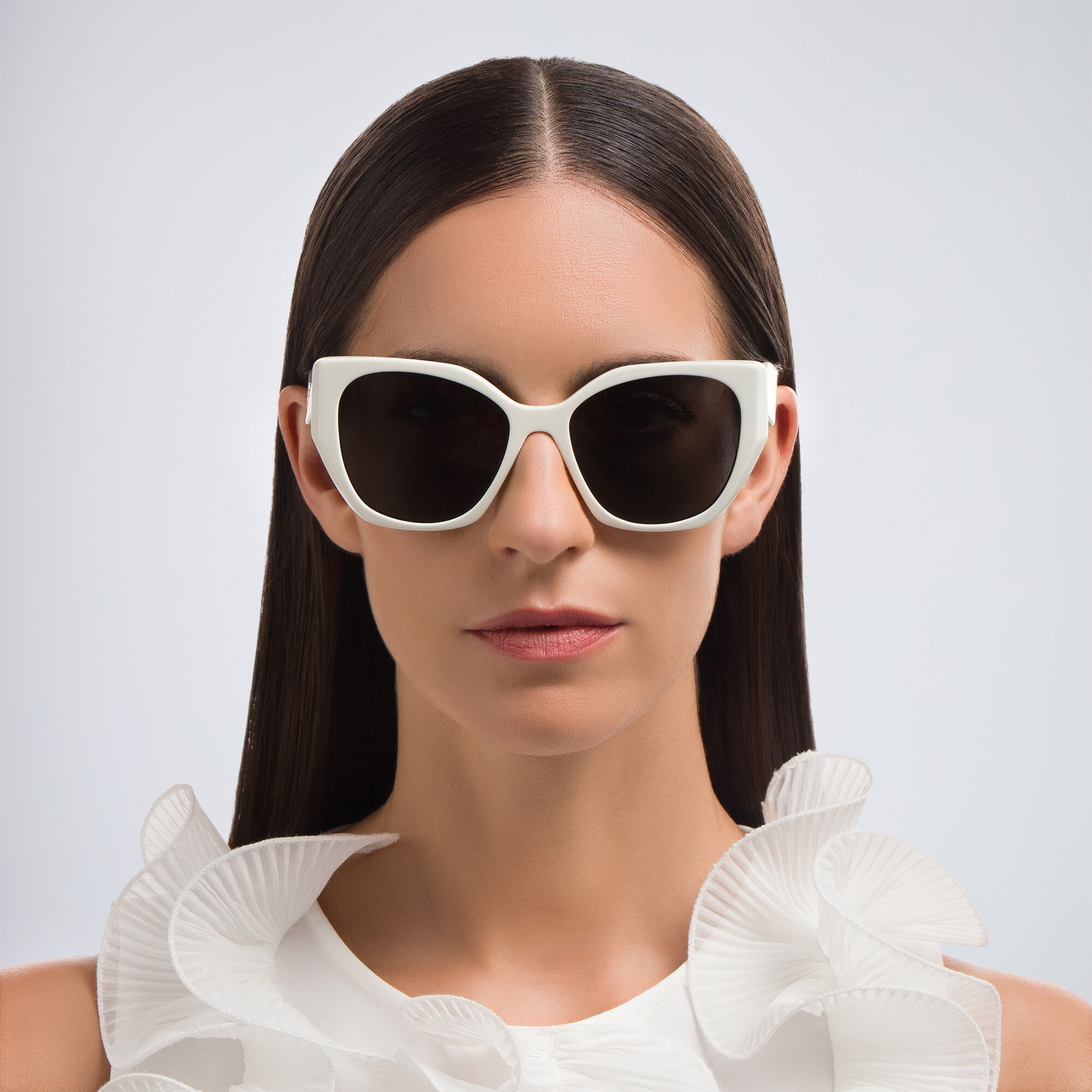 PRADA Pillow Sunglasses in White – Product Photo 5