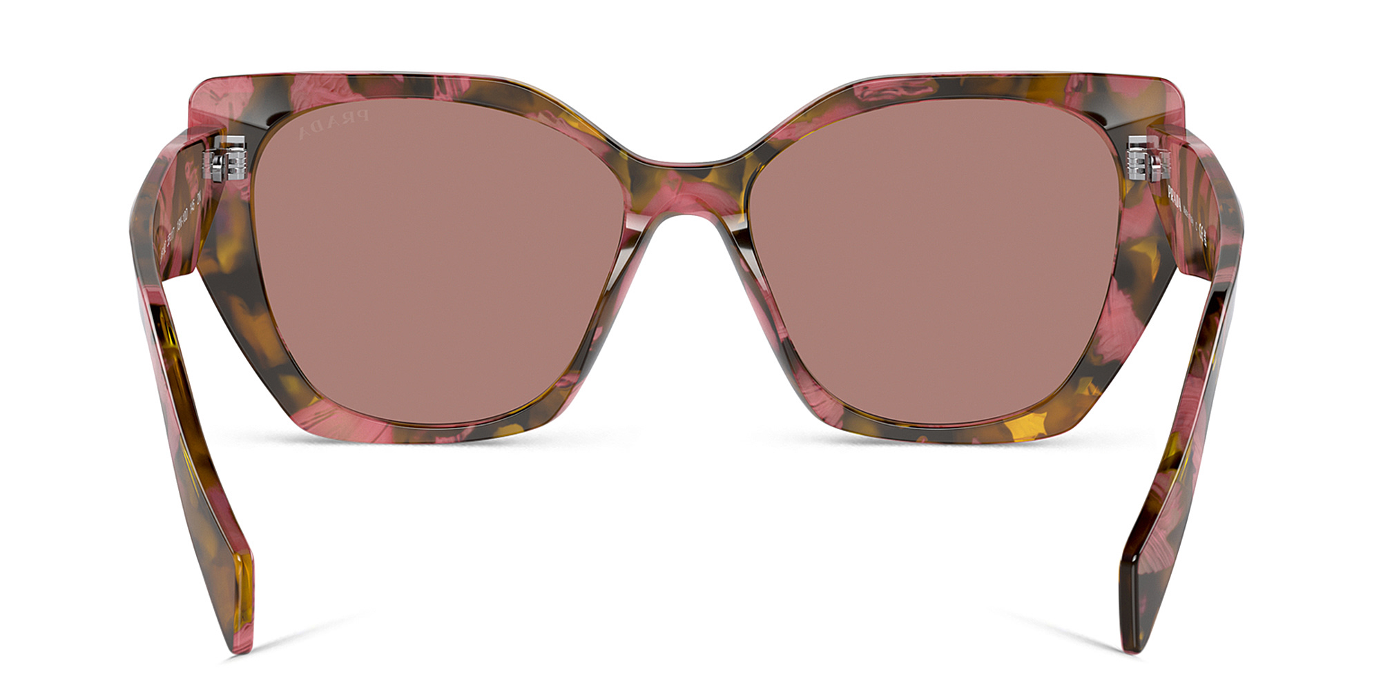 نظارات شمسية طراز بيلو بشعار العلامة من برادا بلون هافان وردي - صورة المنتج 4