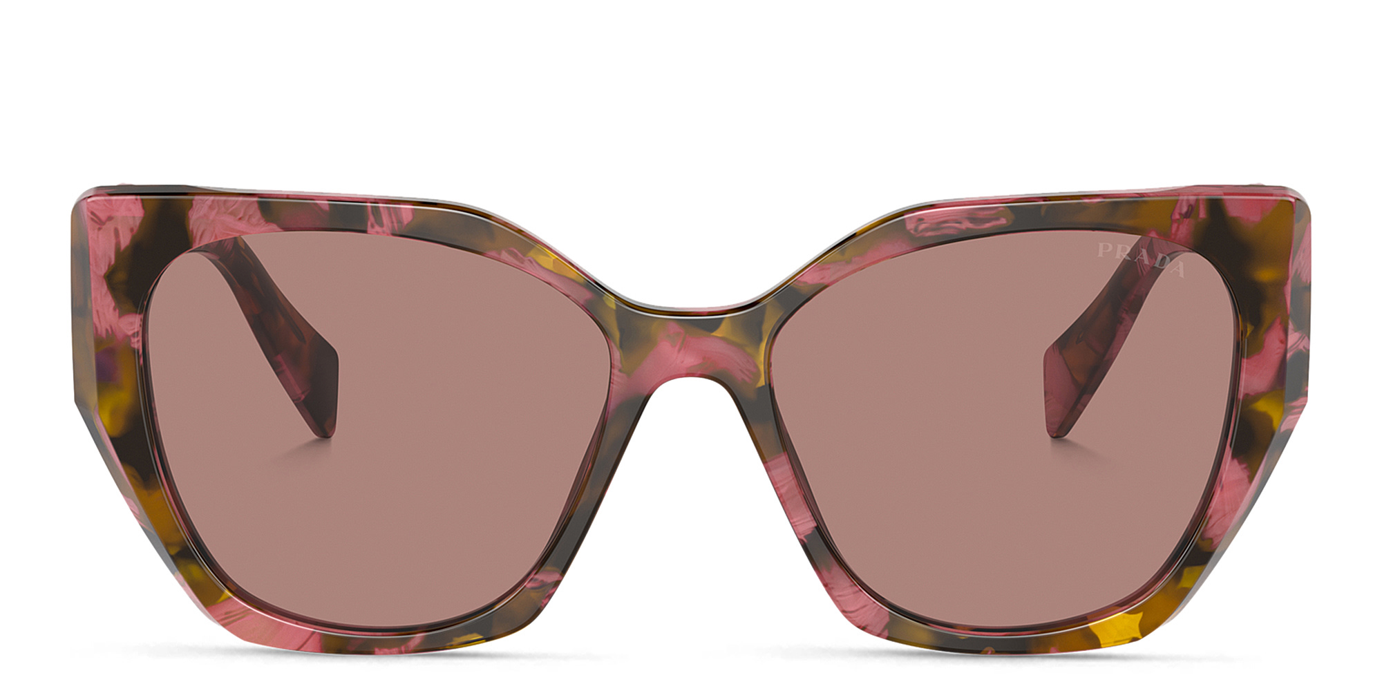 PRADA Logo Pillow Sunglasses in Pink Havana – Product Photo 1