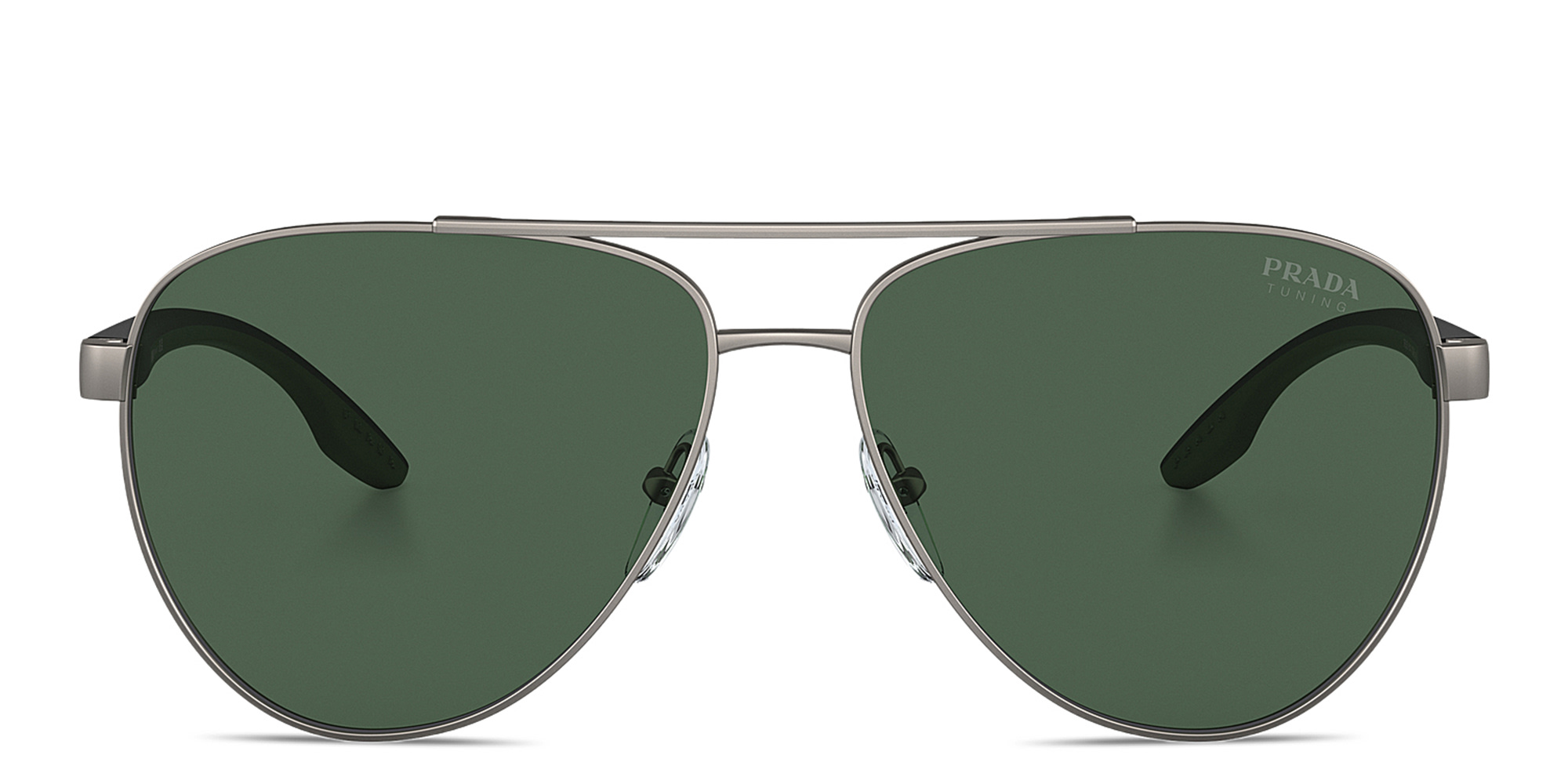 Prada Linea Rossa Aviator Sunglasses in Silver – Product Photo 1
