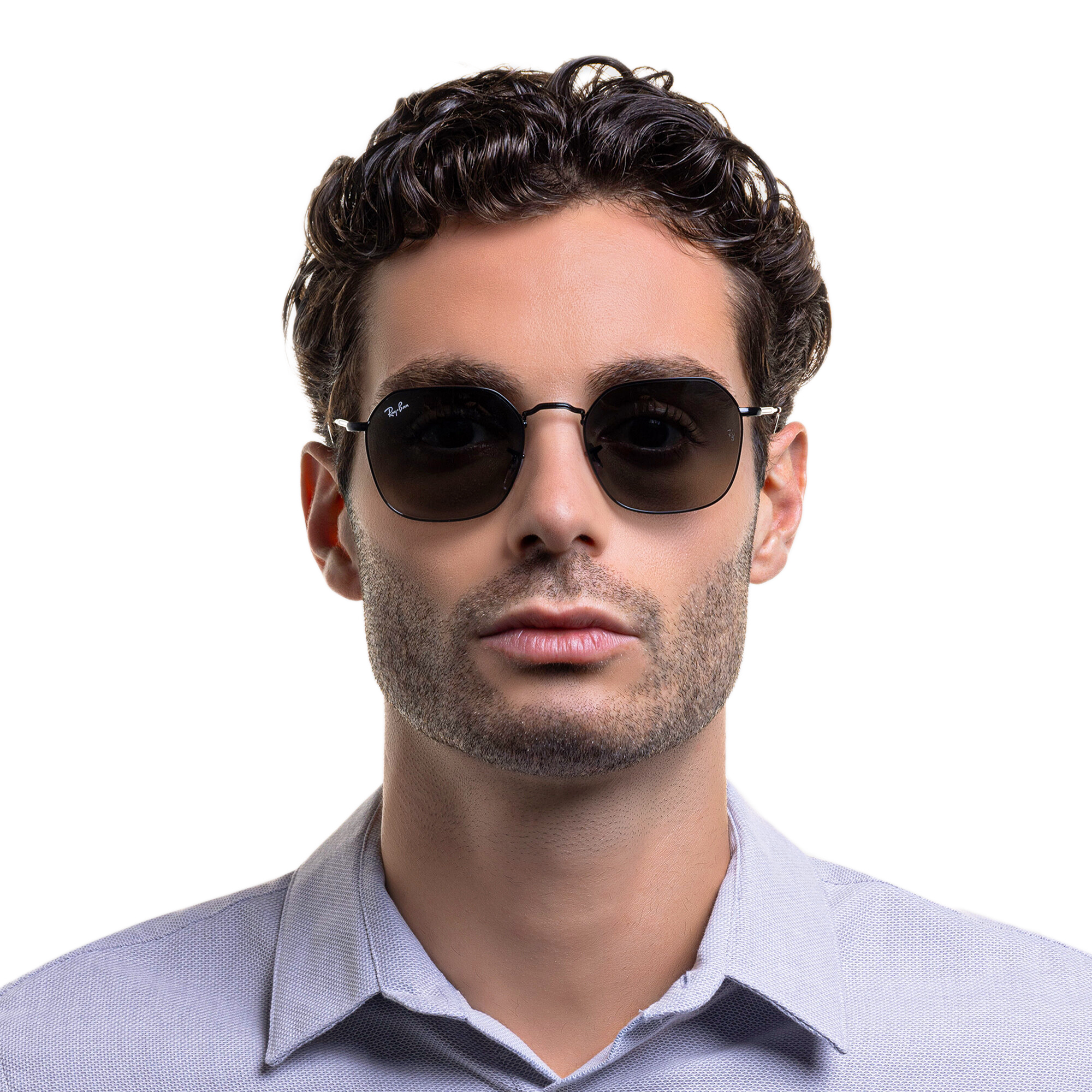 Shop Ray-Ban Jim Unisex Irregular Sunglasses in Black online.