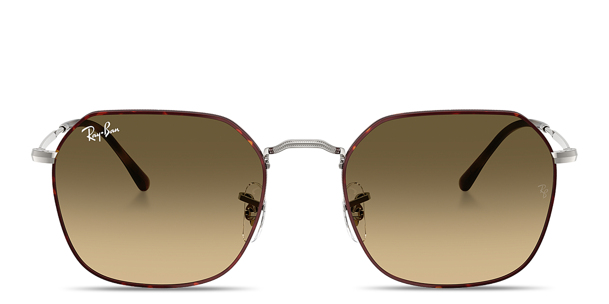 Shop Ray-Ban Jim Unisex Irregular Sunglasses in Havana On Gunmetal online.