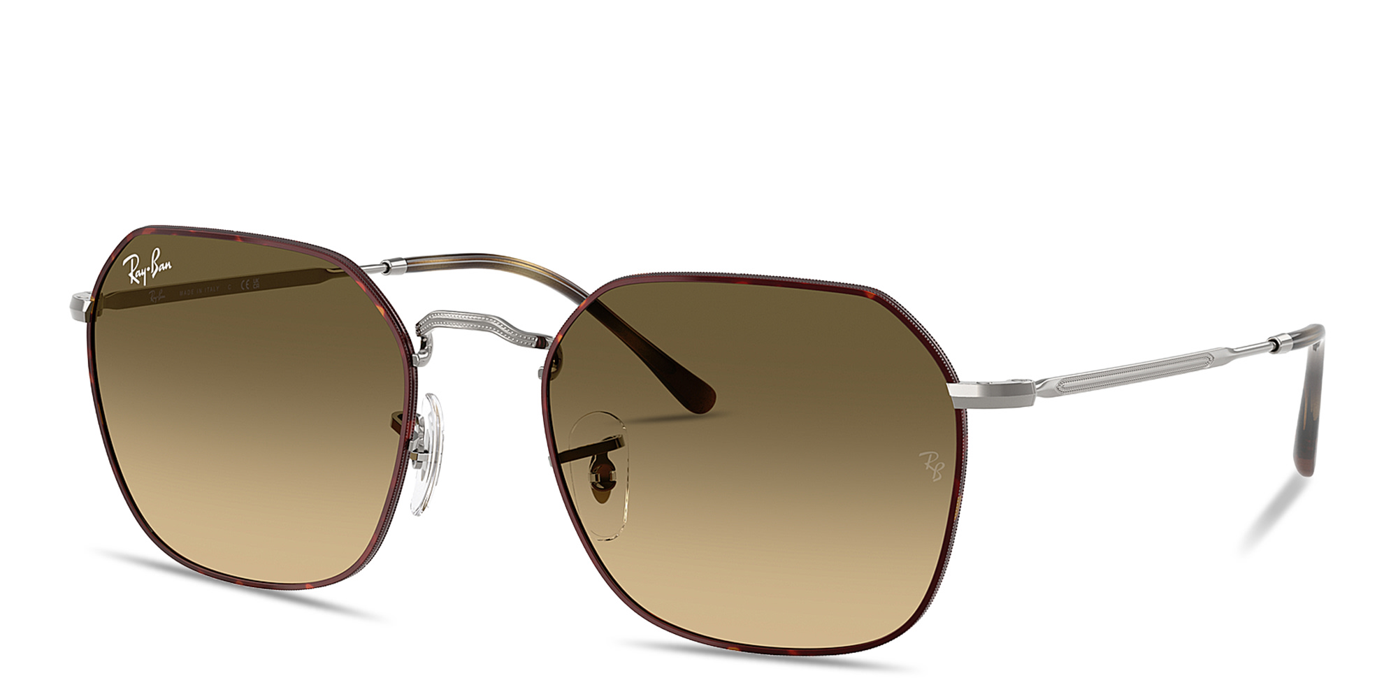 Shop Ray-Ban Jim Unisex Irregular Sunglasses in Havana On Gunmetal online.