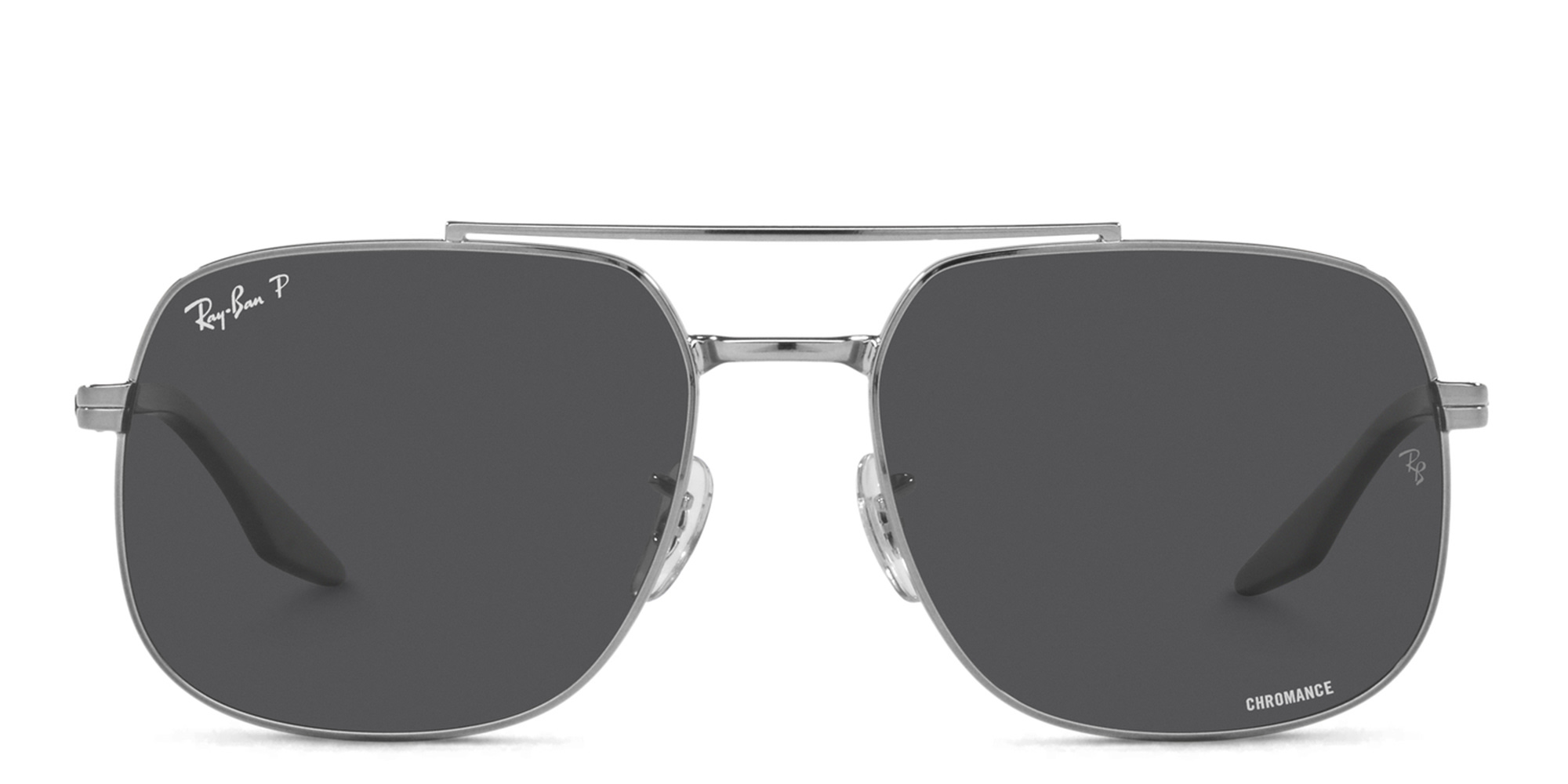 Shop Ray-Ban Unisex Square Sunglasses in Gunmetal online.