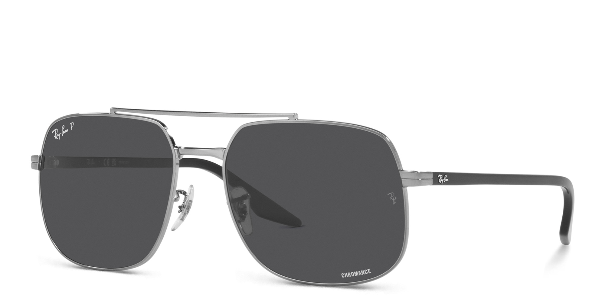 Shop Ray-Ban Unisex Square Sunglasses in Gunmetal online.