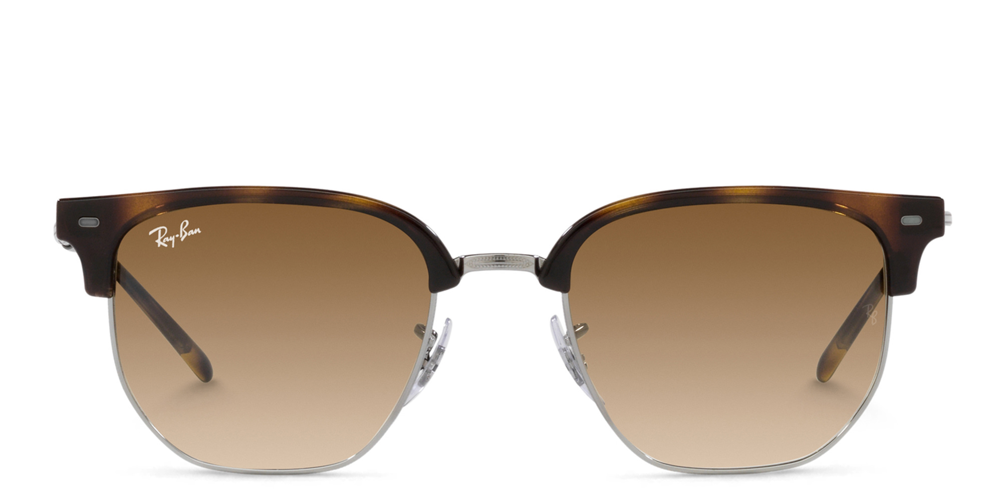 Shop Ray-Ban New Clubmaster Unisex Irregular Sunglasses in Havana online.