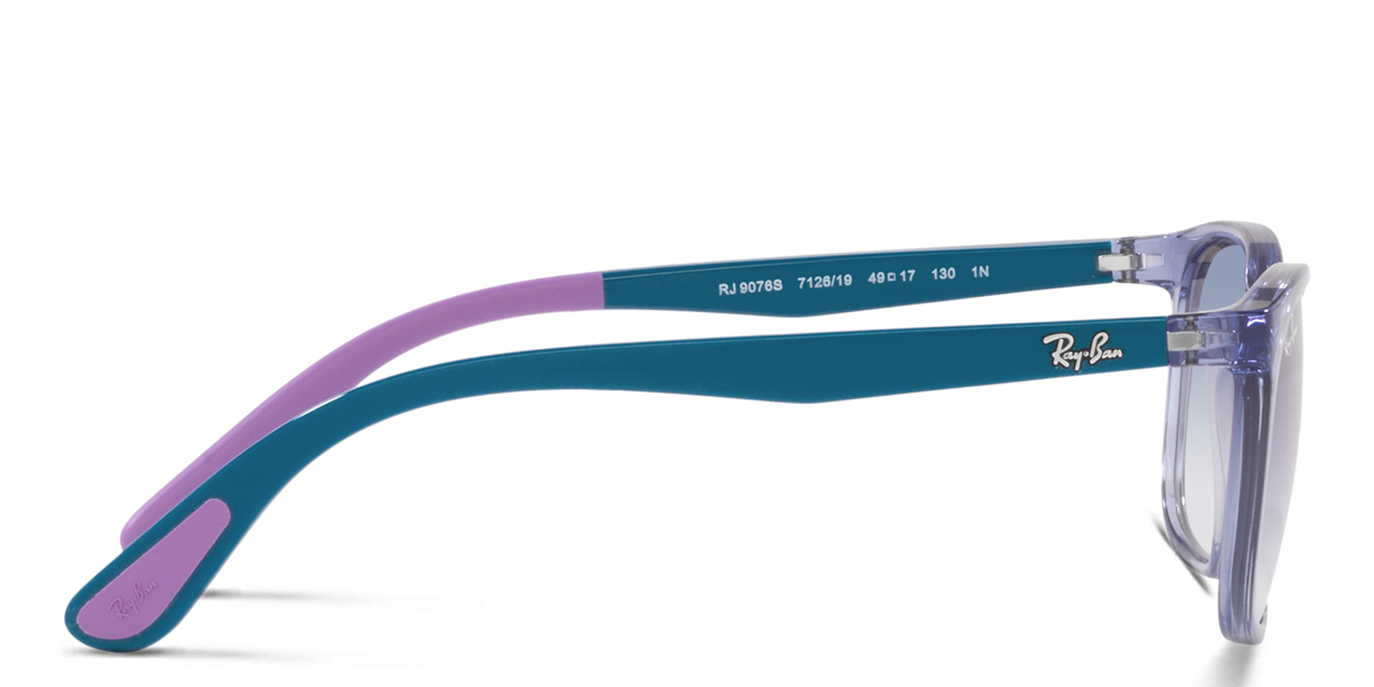 تسوق نظارات شمسية مربّعة للأطفال راي بان جونيور بلون أرجواني شفاف أونلاين.