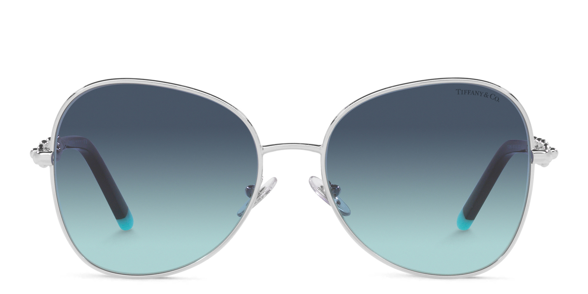 Shop TIFFANY Aviator Sunglasses in Silver online.
