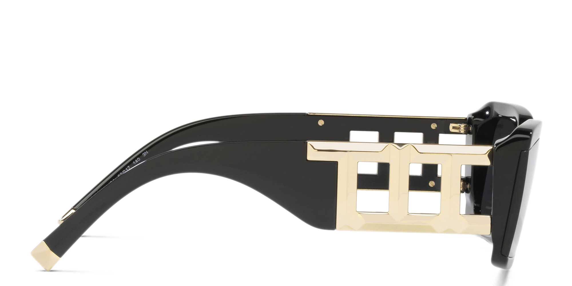 Shop TIFFANY Rectangle Sunglasses in Black online.