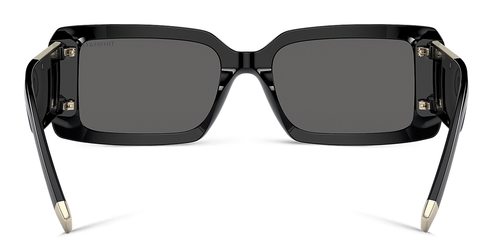 Shop TIFFANY Rectangle Sunglasses in Black online.