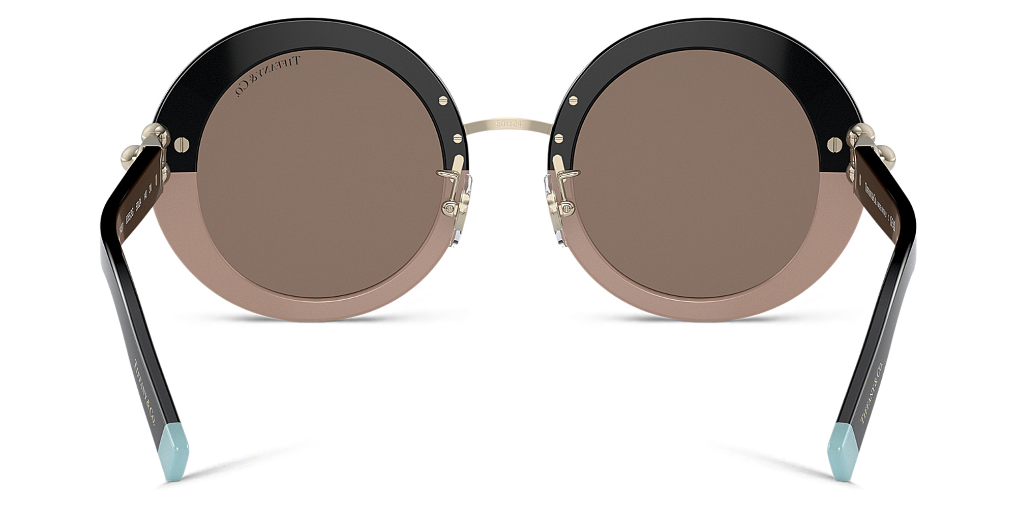 Shop TIFFANY Round Sunglasses in Black online.