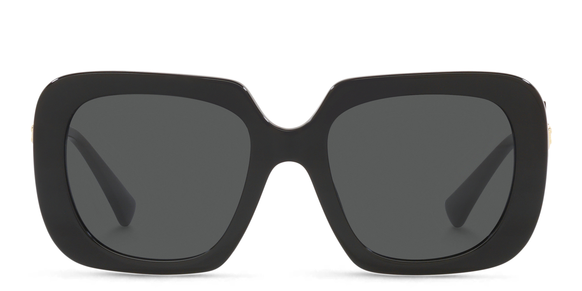 VERSACE Double Medusa square sunglasses in Black – Product Photo 1