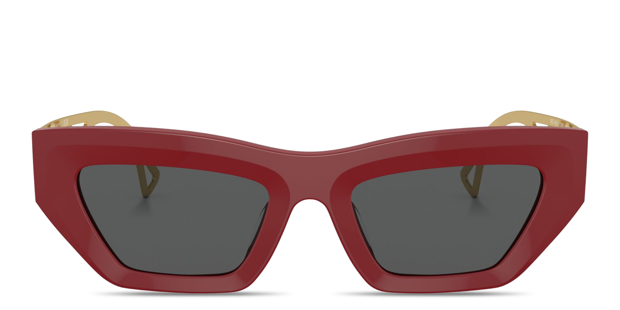 VERSACE Logo Signature Irregular Sunglasses in Red – Product Photo 1