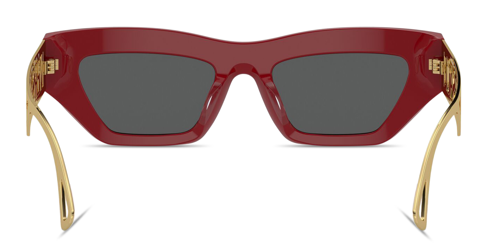 VERSACE Logo Signature Irregular Sunglasses in Red – Product Photo 4