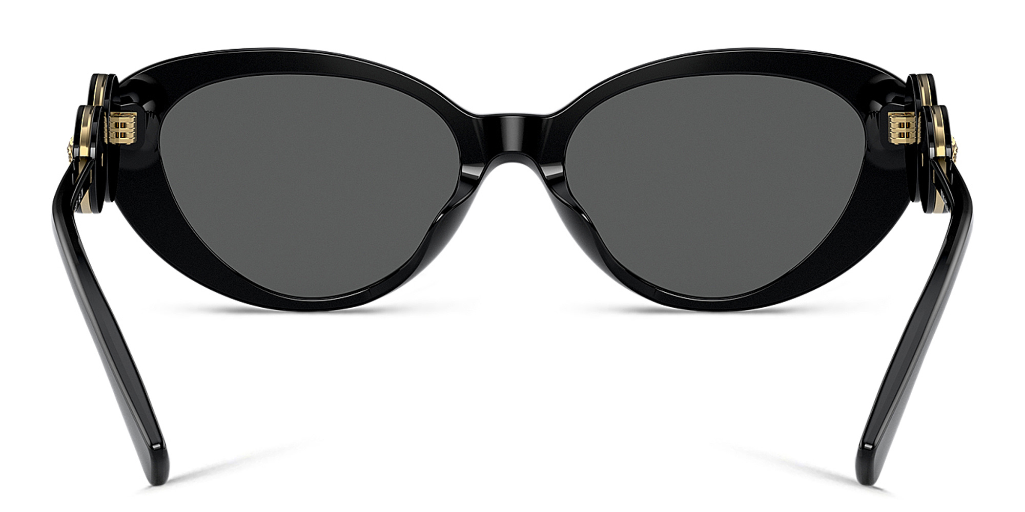 VERSACE Double Medusa Cat-Eye Sunglasses in Black – Product Photo 4