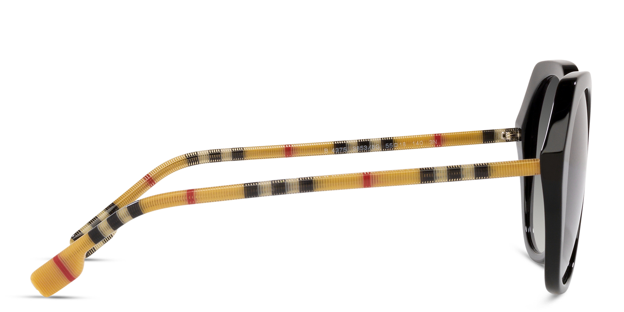 Shop BURBERRY Oversized Irregular Sunglasses in Black online.