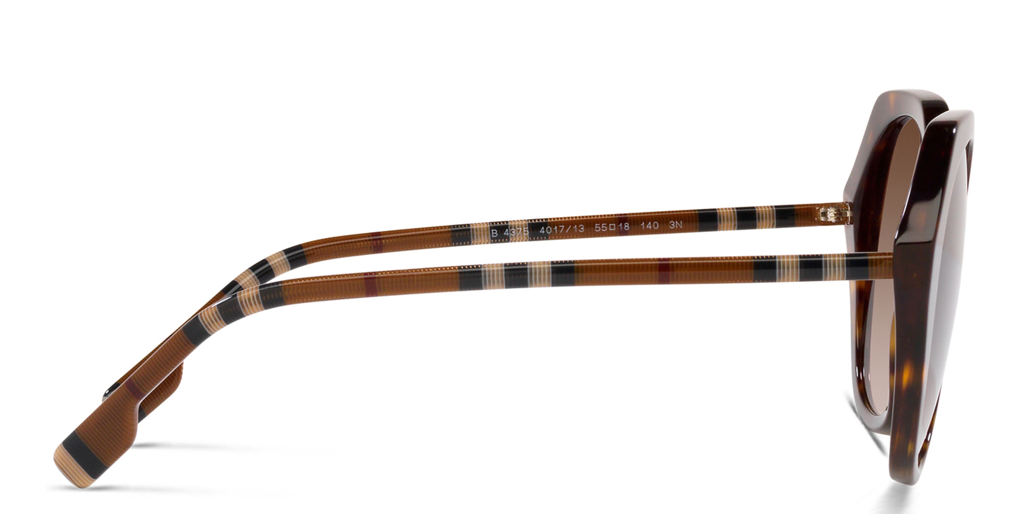 Shop BURBERRY Oversized Irregular Sunglasses in Dark Havana online.