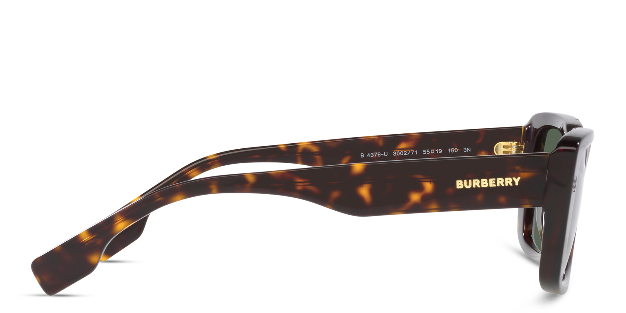 BURBERRY Rectangle Sunglasses in Dark Havana – Product Photo 3